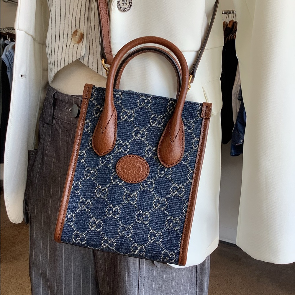 Gucci Mini Denim 2 Way Crossbody Bag SOLD